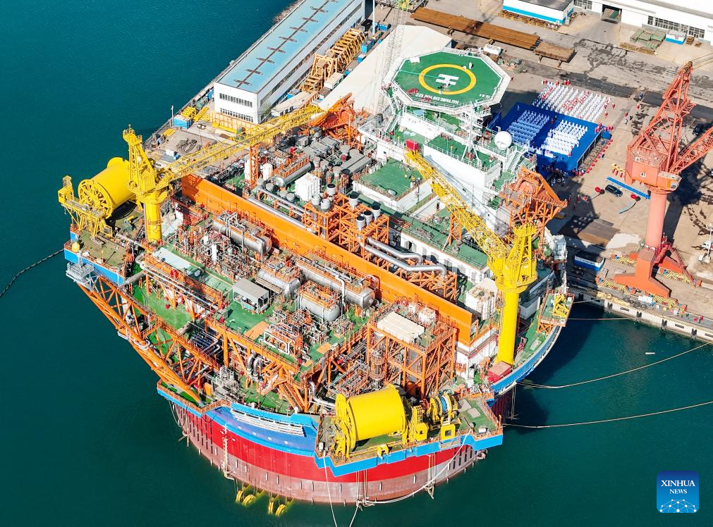 Asia's first cylindrical FPSO facility completed in E China