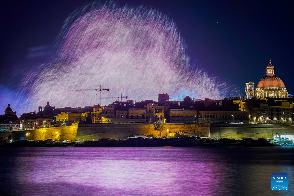 Malta International Fireworks Festival held in Sliema