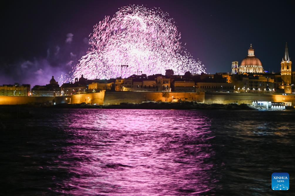 Malta International Fireworks Festival held in Sliema