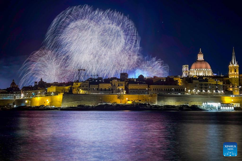 Malta International Fireworks Festival held in Sliema