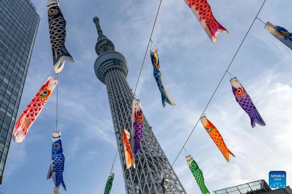 People celebrate children's day in Tokyo