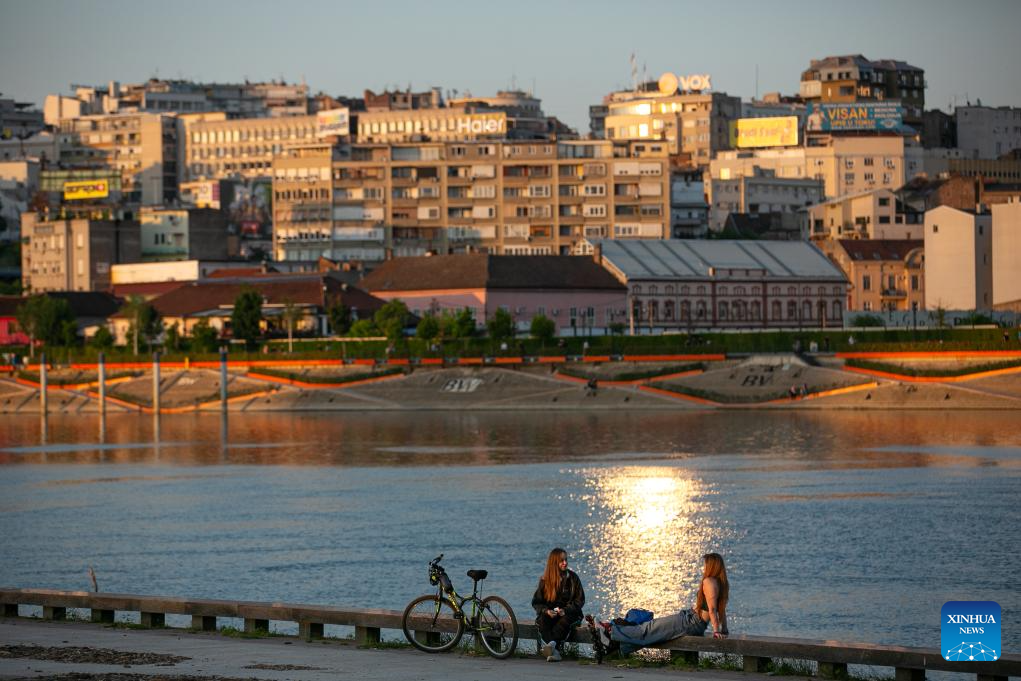Sunset view in Belgrade, Serbia