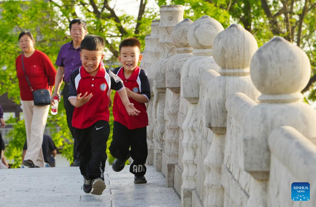 A glimpse of Zhaozhou Bridge scenic area in Hebei, N China