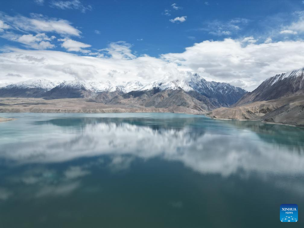 View of Baisha Lake scenic area in Akto County, NW China's Xinjiang