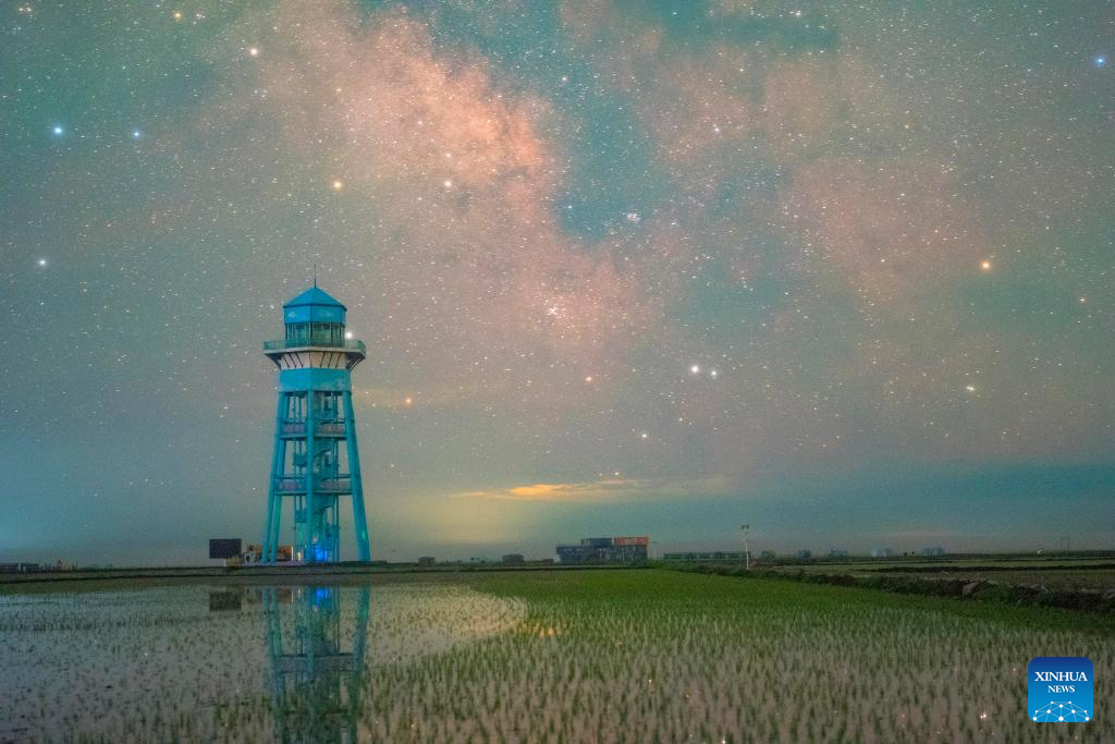 Night view of paddy fields in Heilongjiang, NE China