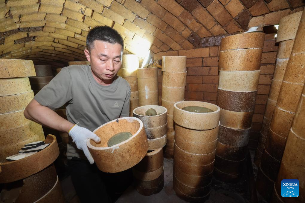 Celadon porcelain making in Cixi, east China