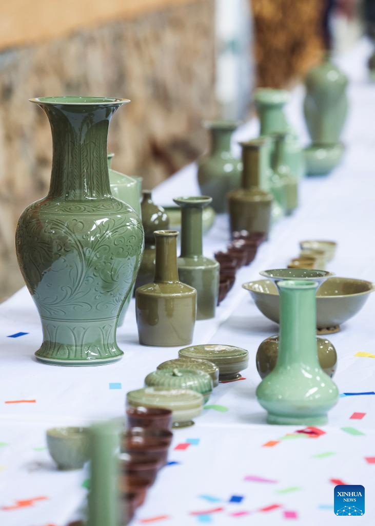 Celadon porcelain making in Cixi, east China