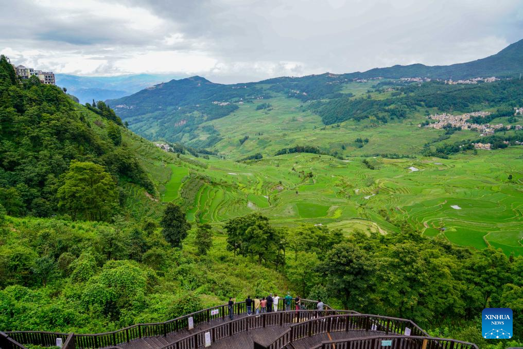 View of Hani terraced fields in Yunnan