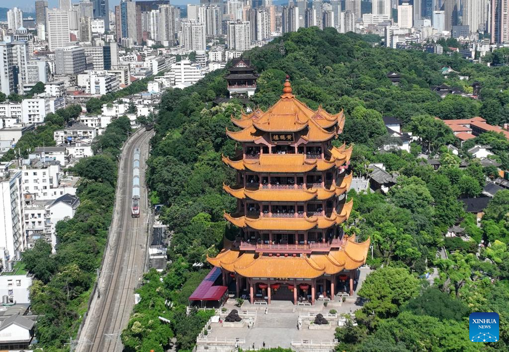 Drone view of famous landmarks in China's central region