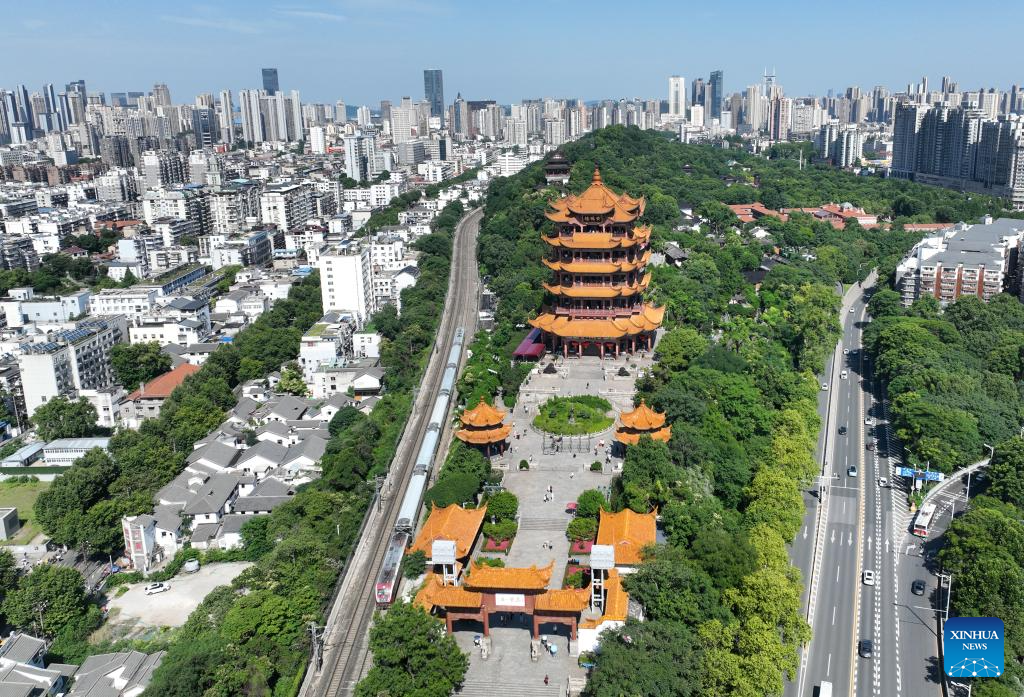 Drone view of famous landmarks in China's central region