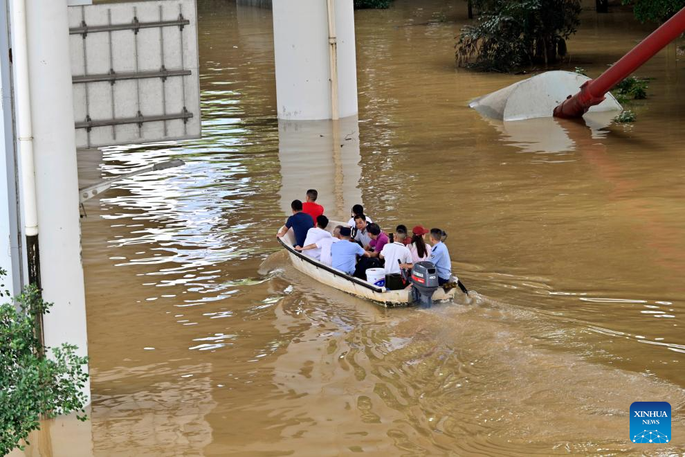 Water level of Liujiang River rises to 86.3 meters in China's Guangxi