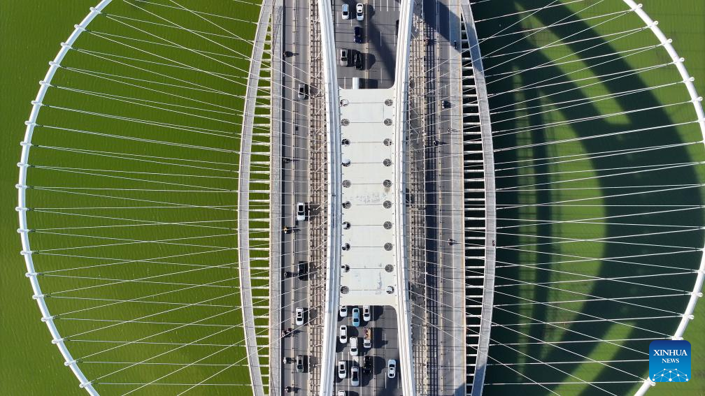 Aerial view of Yinchuan, NW China's Ningxia