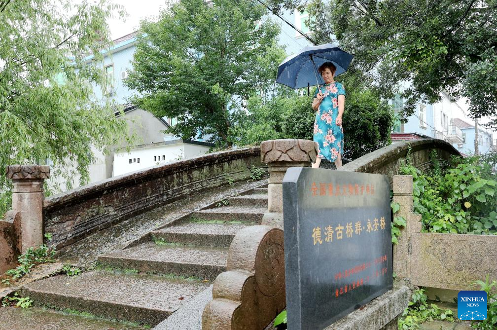 Ancient stone bridges under well protection in east China's Zhejiang