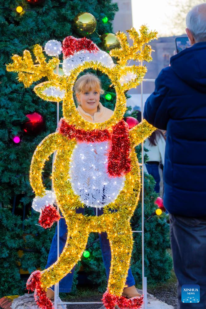 People enjoy themselves during July Christmas event in Canberra, Australia