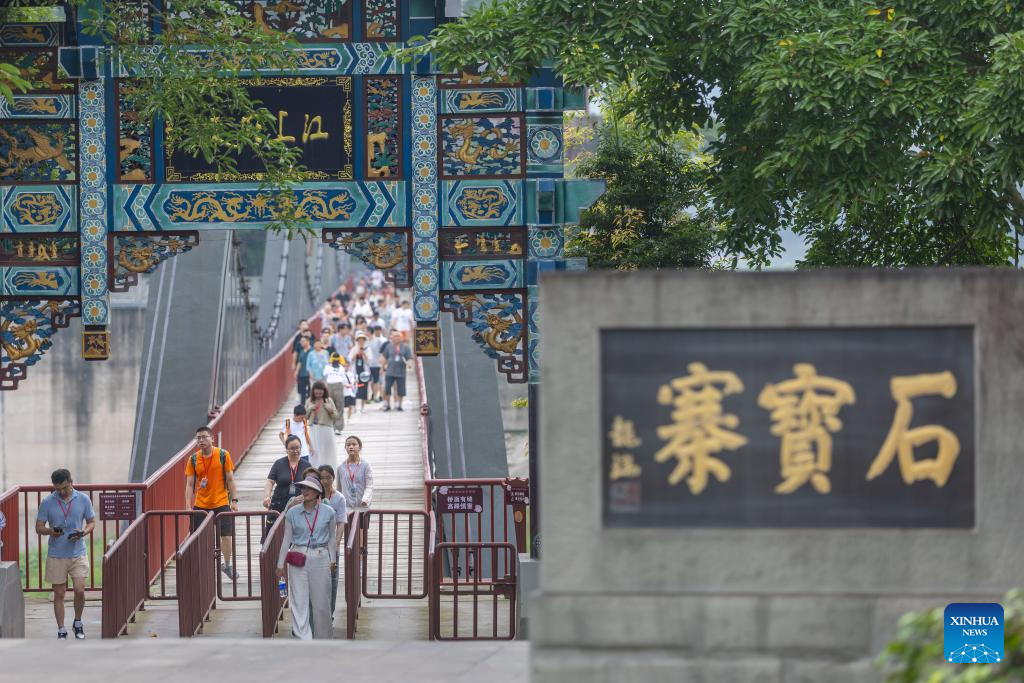 Scenery of Shibaozhai in Chongqing, SW China