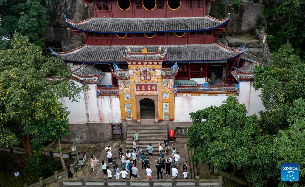 Scenery of Shibaozhai in Chongqing, SW China