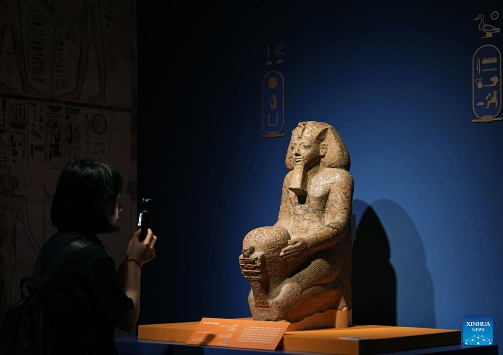 China Focus: Grand exhibition on ancient Egyptian civilization opens in Shanghai