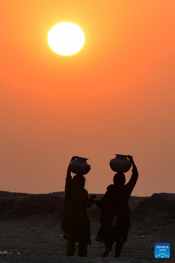 Sunset view in southern Pakistan's Hyderabad