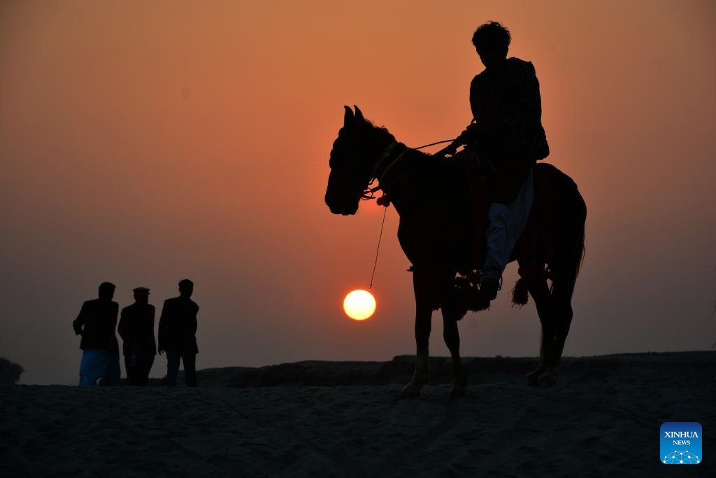 Sunset view in southern Pakistan's Hyderabad