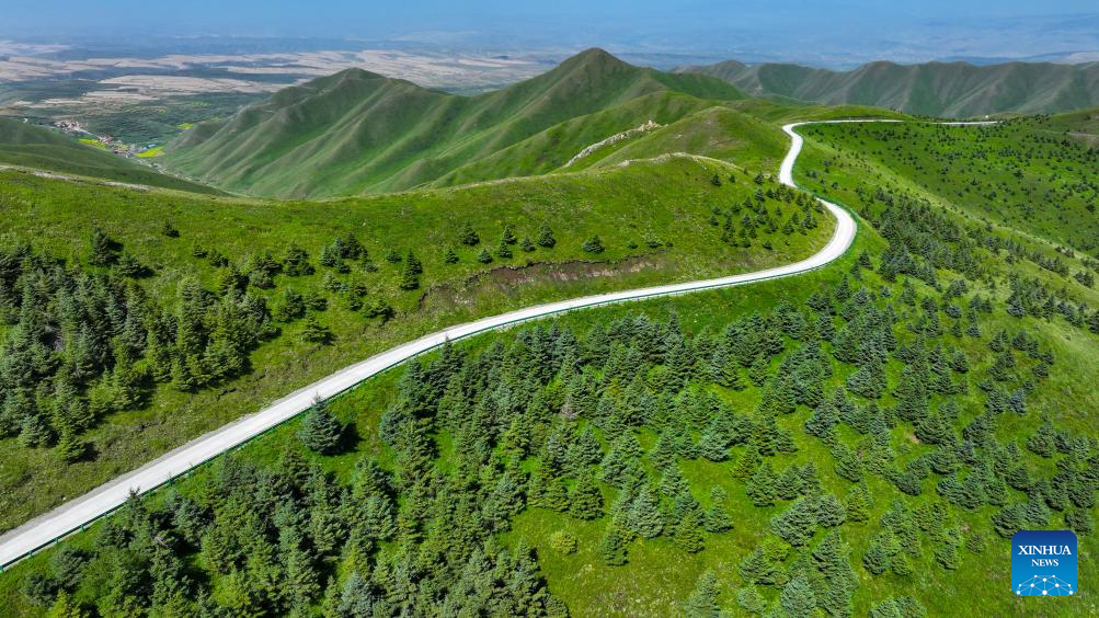 View of Nanhua Mountain in China's Ningxia