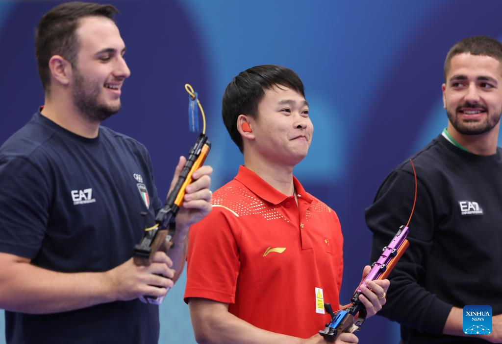 Olympics | China's Xie wins men's 10m air pistol gold at Paris Olympics