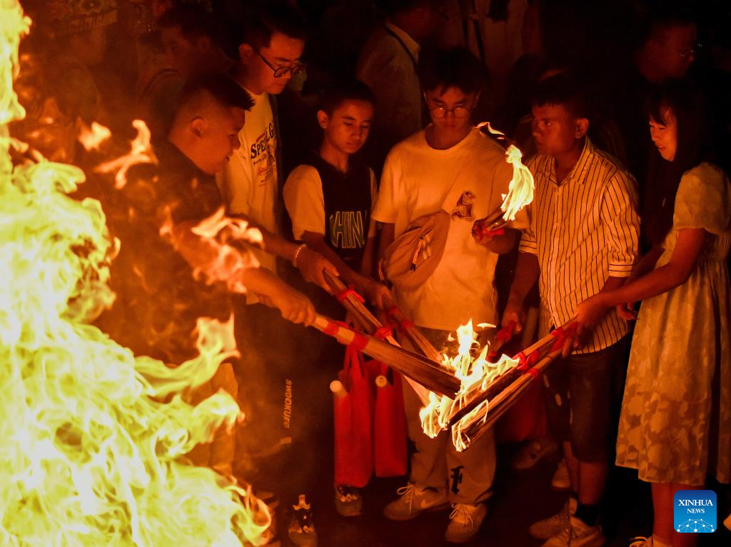 Torch festival celebrated in Chuxiong, SW China