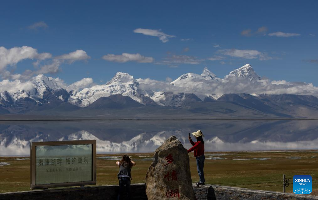 Scenery of Mount Chomolhari in China's Xizang