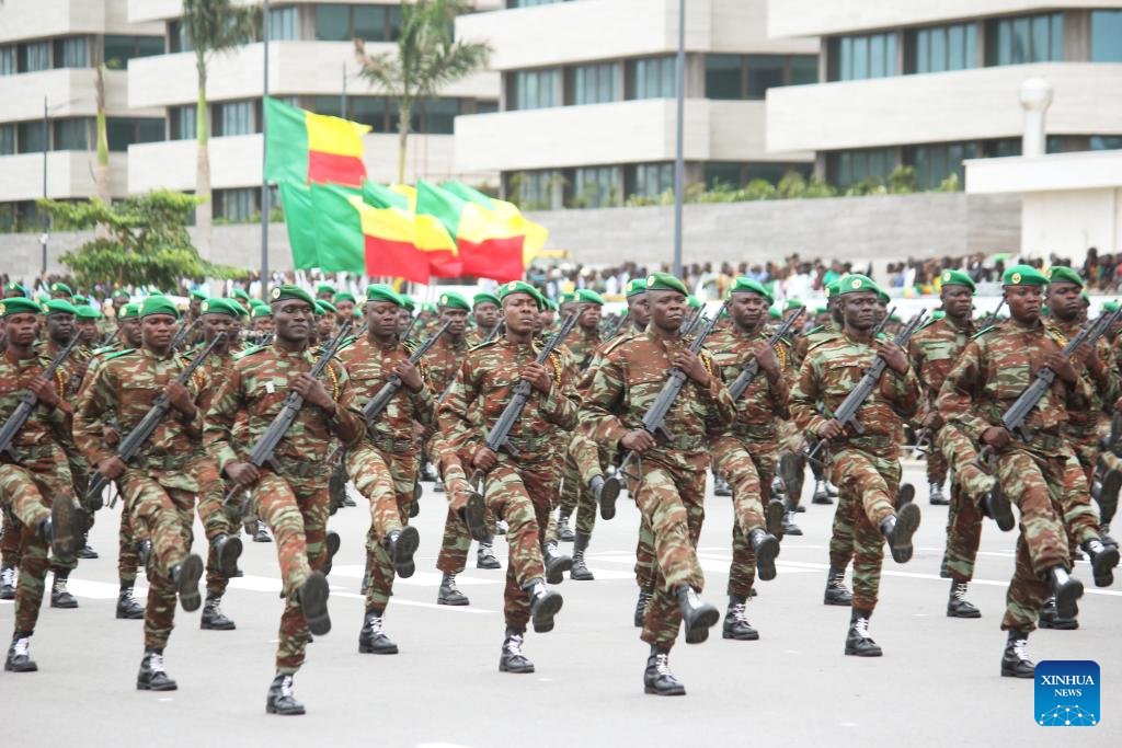 In pics: parade marking 64th anniversary of Benin's independence