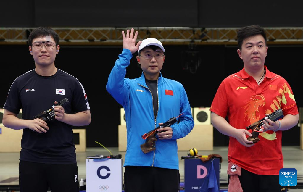 Olympics | China's Li Yuehong wins men's 25m rapid fire pistol gold at Paris Olympics