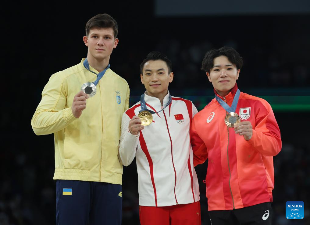 Zou Jingyuan wins China's second gymnastics gold at Paris Olympics