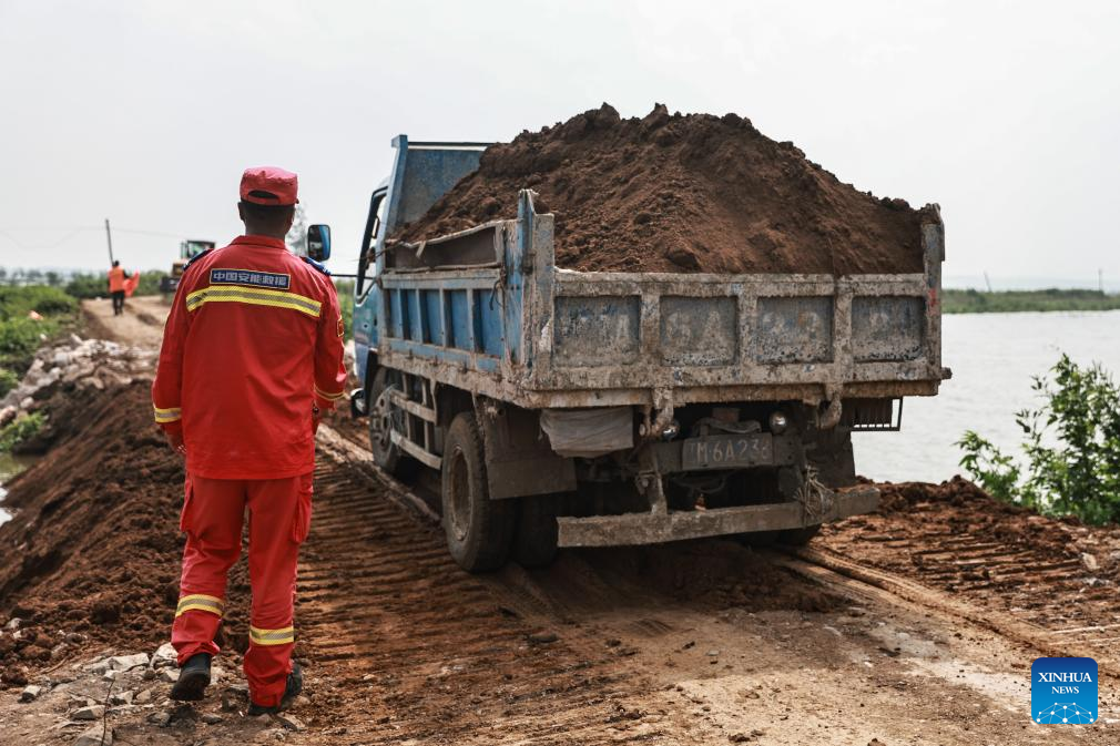 Dike breach sealed in China's Liaoning