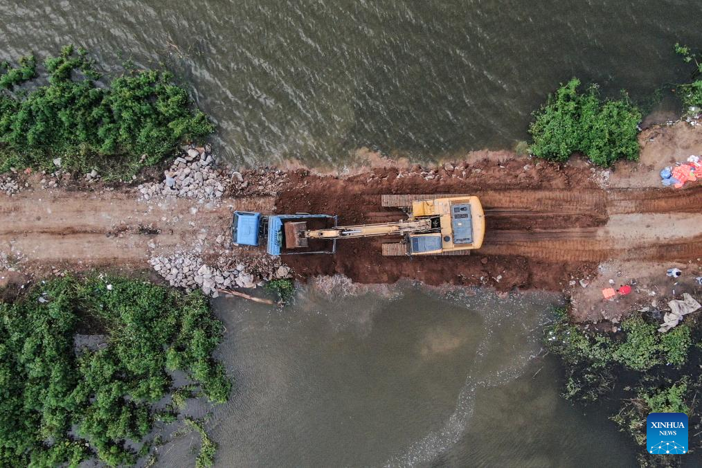 Dike breach sealed in China's Liaoning