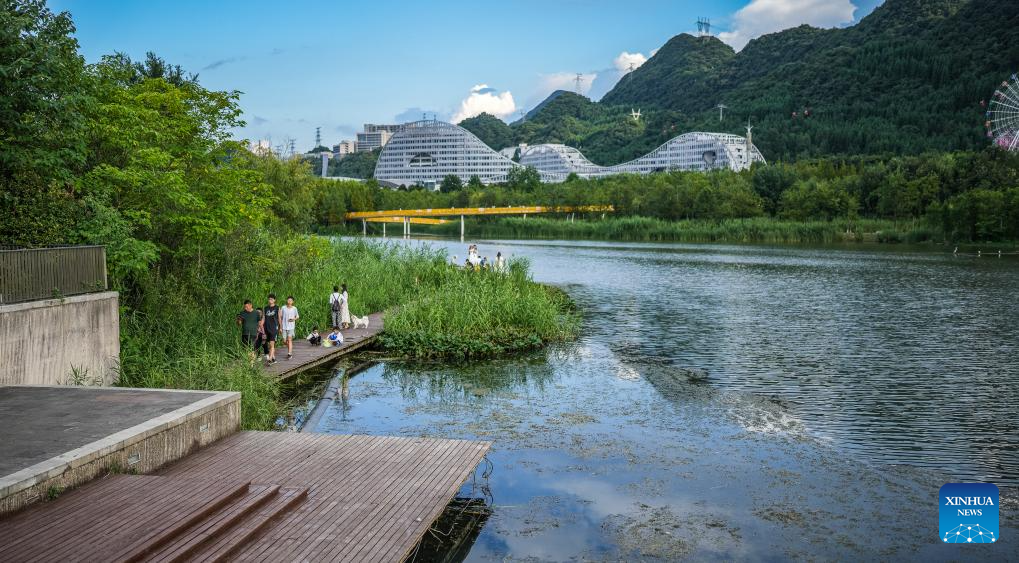 Scenery of Minghu Lake National Wetland Park in SW China