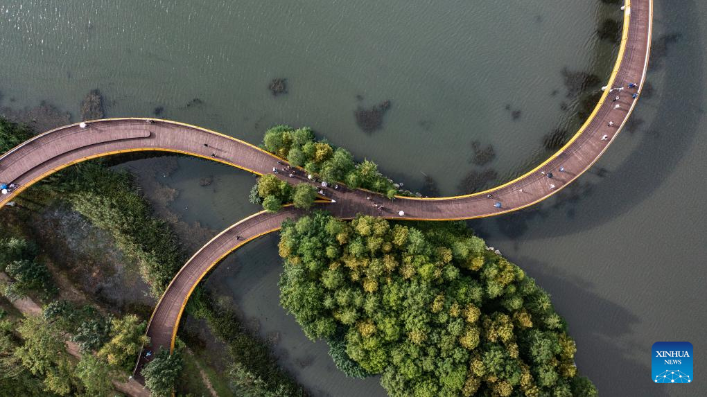 Scenery of Minghu Lake National Wetland Park in SW China