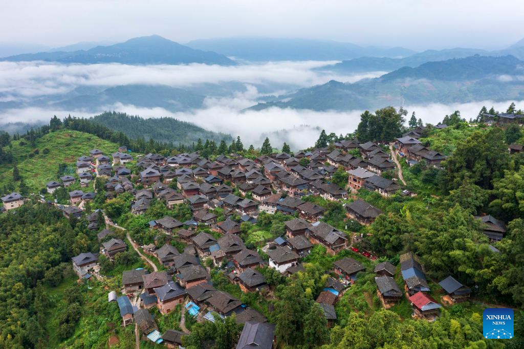 In pics: beautiful scenery, joyful life in Basha Village, SW China's Guizhou