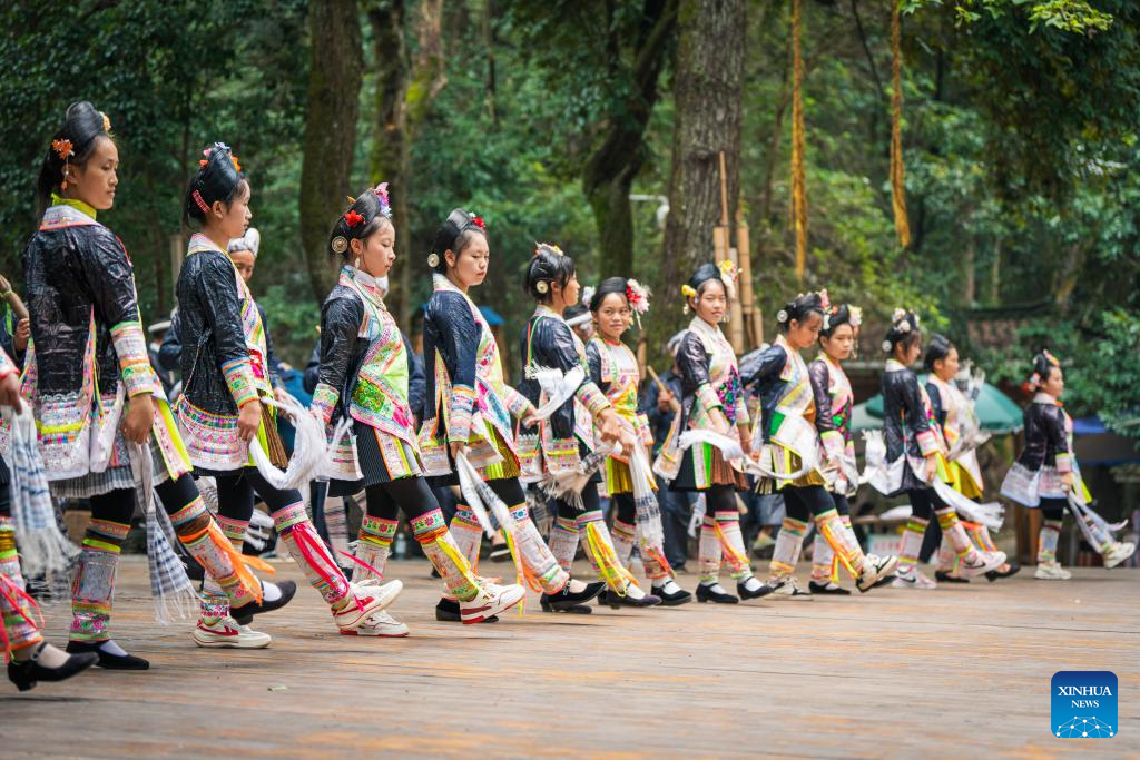 In pics: beautiful scenery, joyful life in Basha Village, SW China's Guizhou