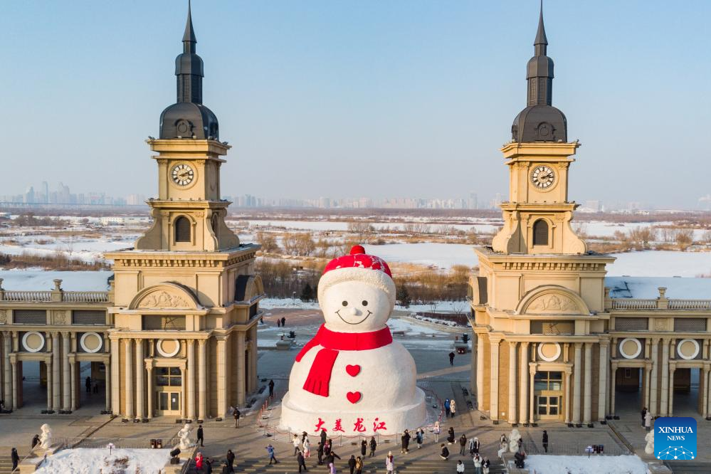 Aerial view of Harbin, China's 