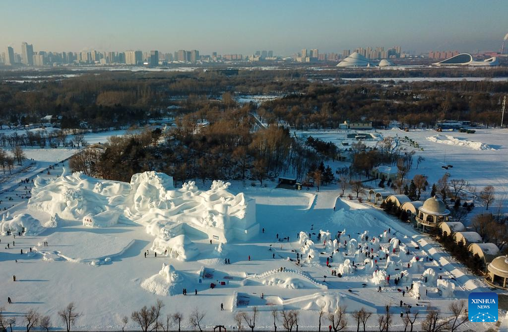 Aerial view of Harbin, China's 