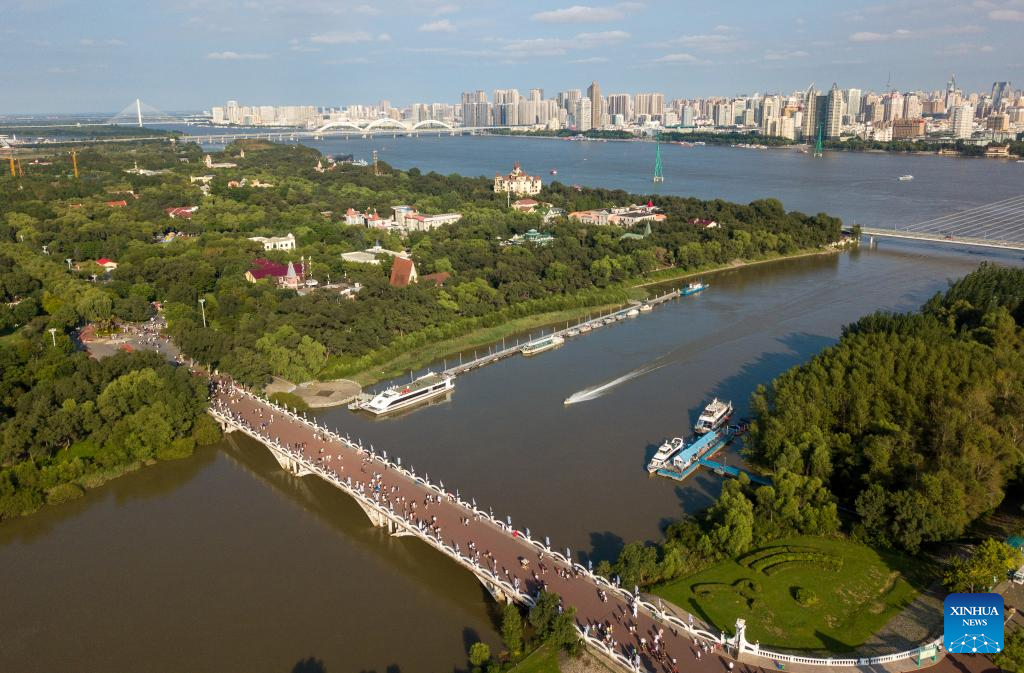 Aerial view of Harbin, China's 