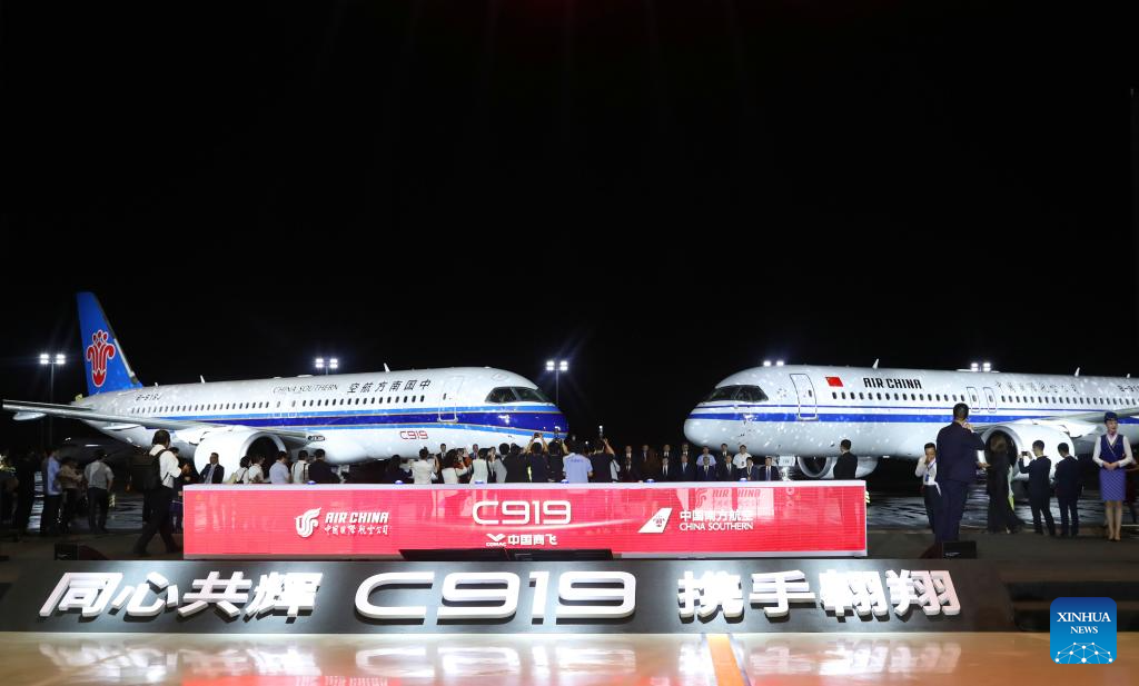 China's home-made C919 jet marks operation milestone with dual airline delivery