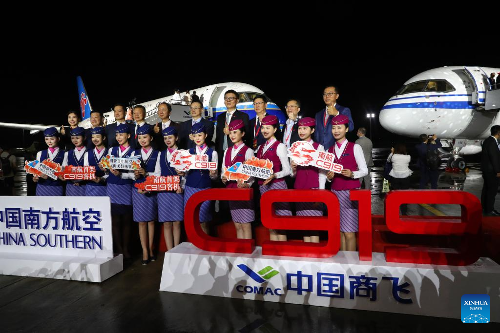 China's home-made C919 jet marks operation milestone with dual airline delivery