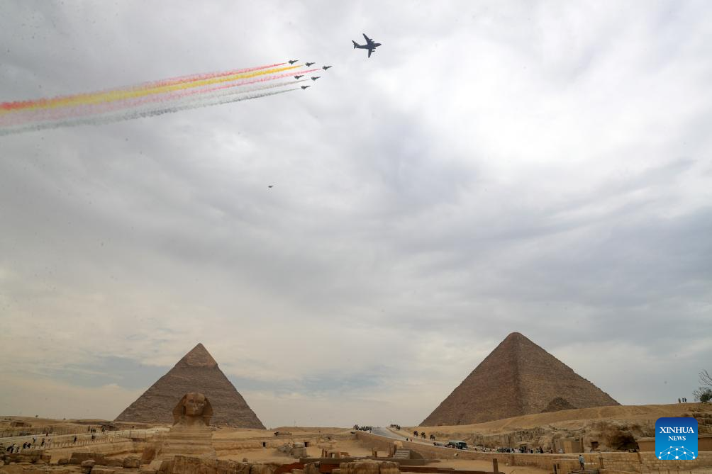 Chinese air force planes in Egypt for air show