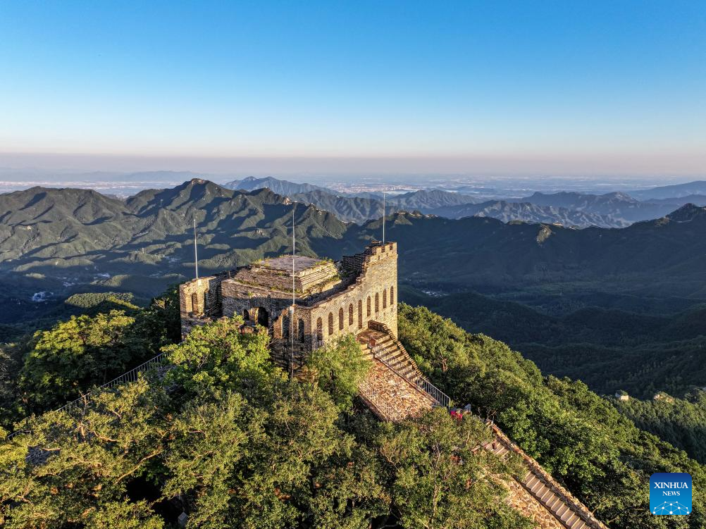 Aerial view of Great Wall in Beijing