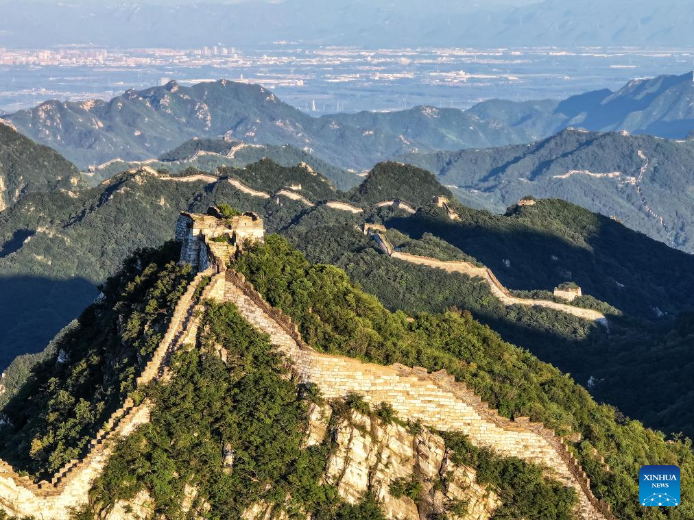 Aerial view of Great Wall in Beijing