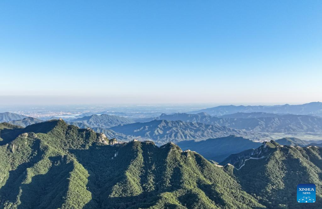 Aerial view of Great Wall in Beijing