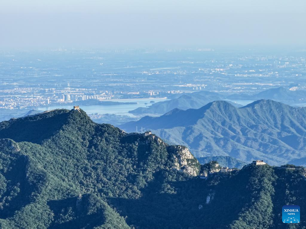 Aerial view of Great Wall in Beijing