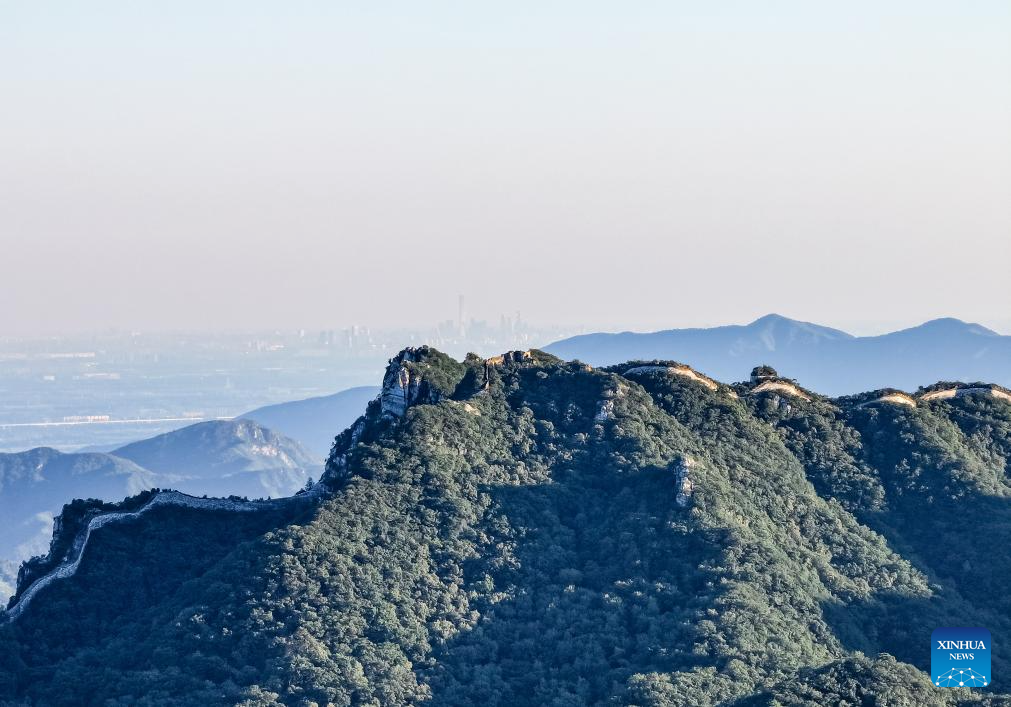 Aerial view of Great Wall in Beijing