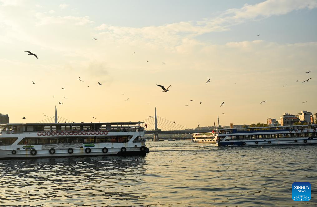 Scenery of Golden Horn in Istanbul, Türkiye