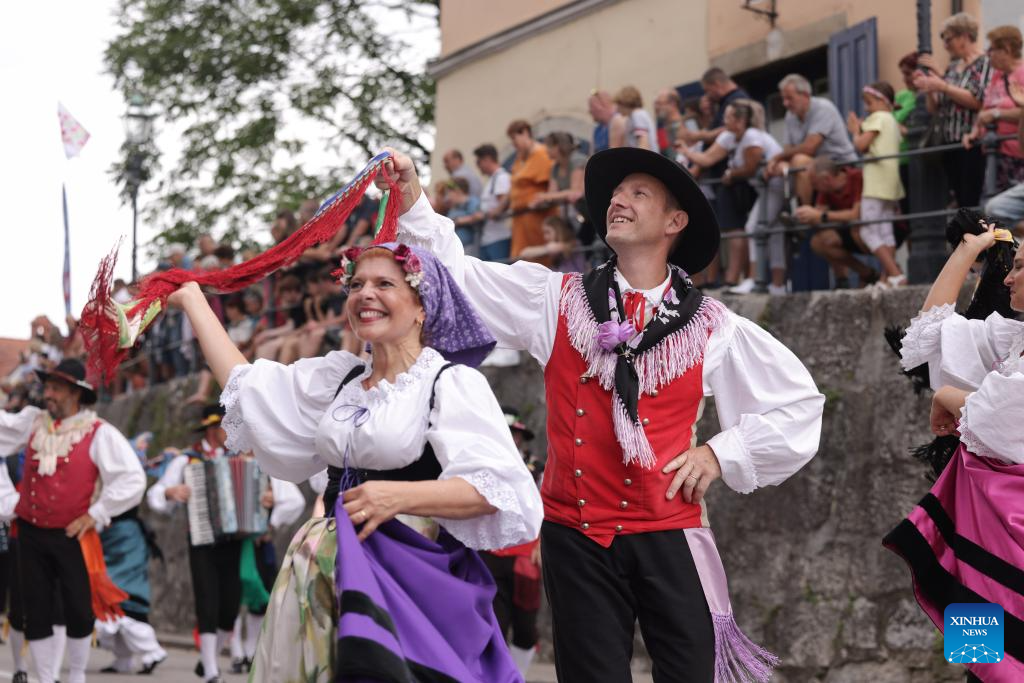 Parade of 51st National Costumes and Clothing Heritage Day held in Slovenia