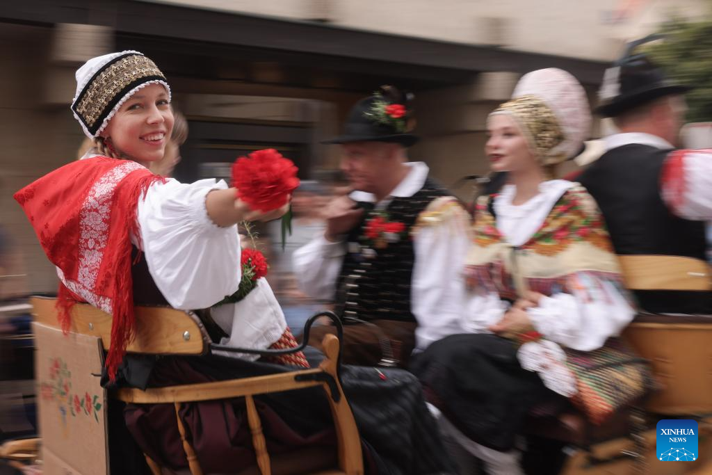 Parade of 51st National Costumes and Clothing Heritage Day held in Slovenia